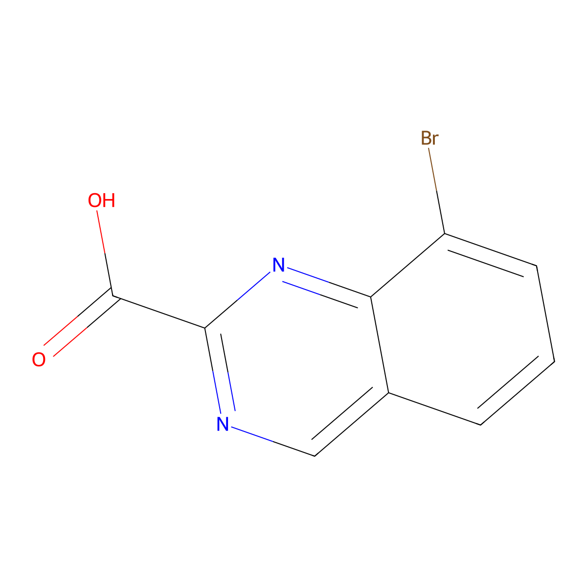 8-Bromo-2-quinazolinecarboxylic acid molecular structure, CAS 1780627-60-2