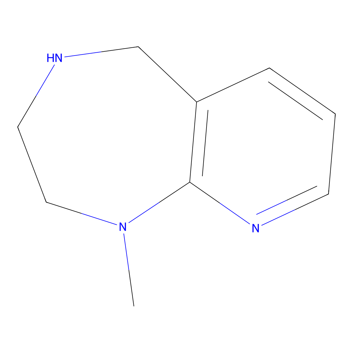 1-Methyl-2,3,4,5-tetrahydro-1H-pyrido[2,3-e][1,4]diazepine molecular structure, CAS 1780628-03-6