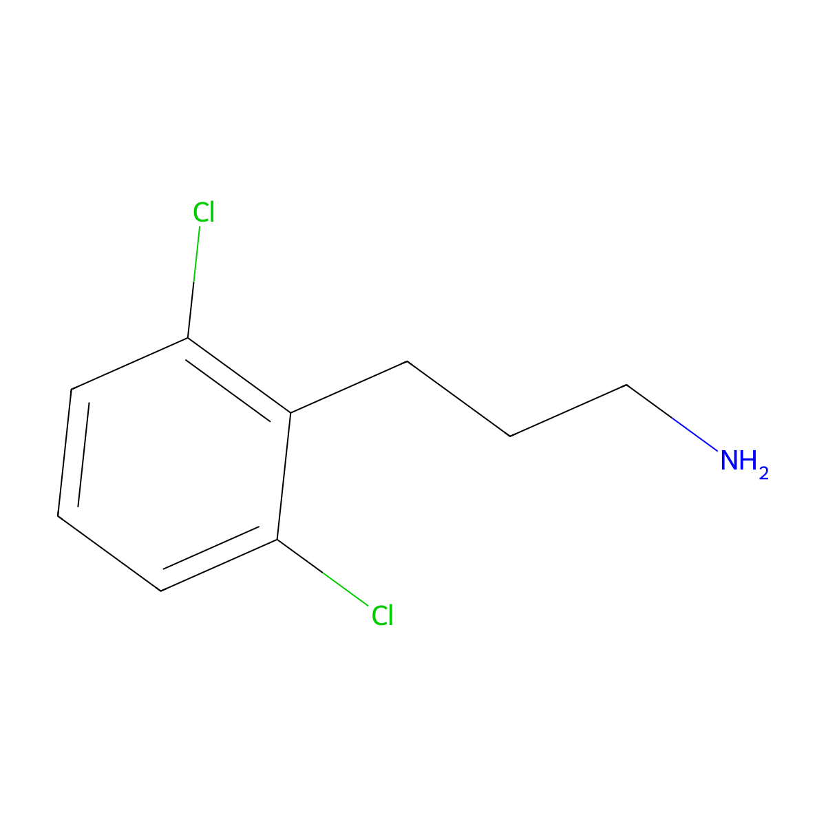 3-(2,6-Dichlorophenyl)propan-1-amine molecular structure, CAS 178063-33-7