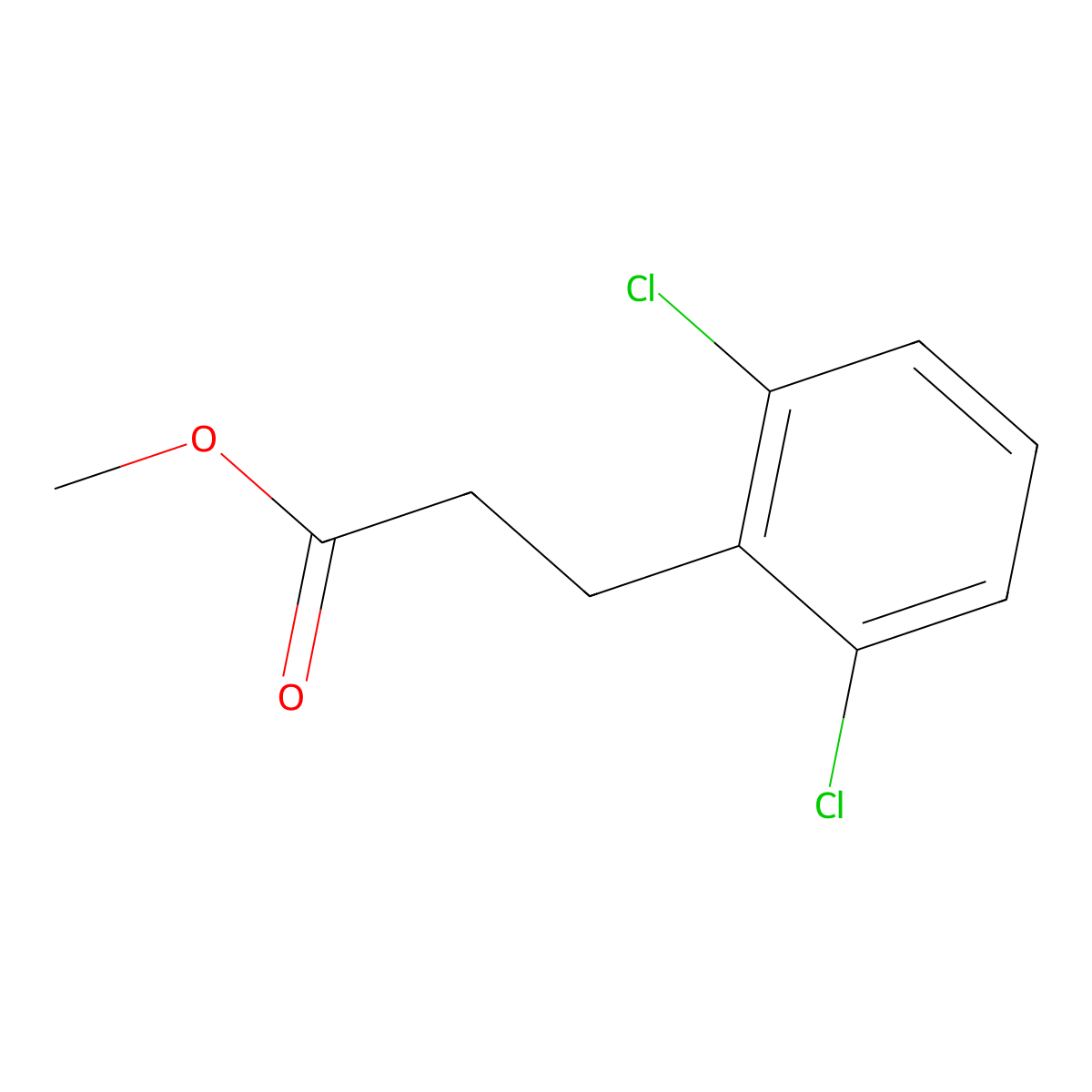 Methyl 3-(2,6-dichlorophenyl)propanoate molecular structure, CAS 178063-41-7