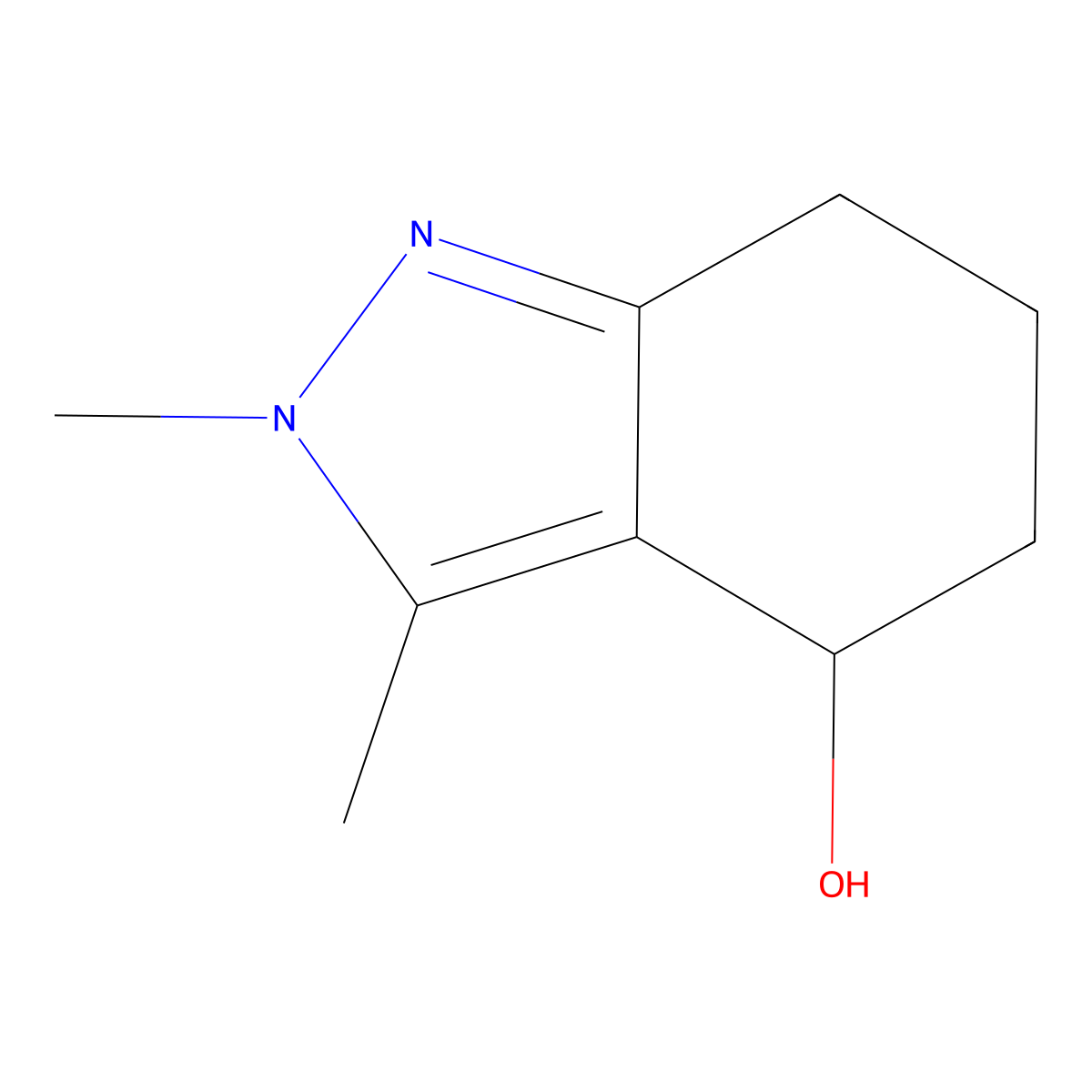 2,3-Dimethyl-4,5,6,7-tetrahydroindazol-4-ol molecular structure, CAS 1780632-37-2