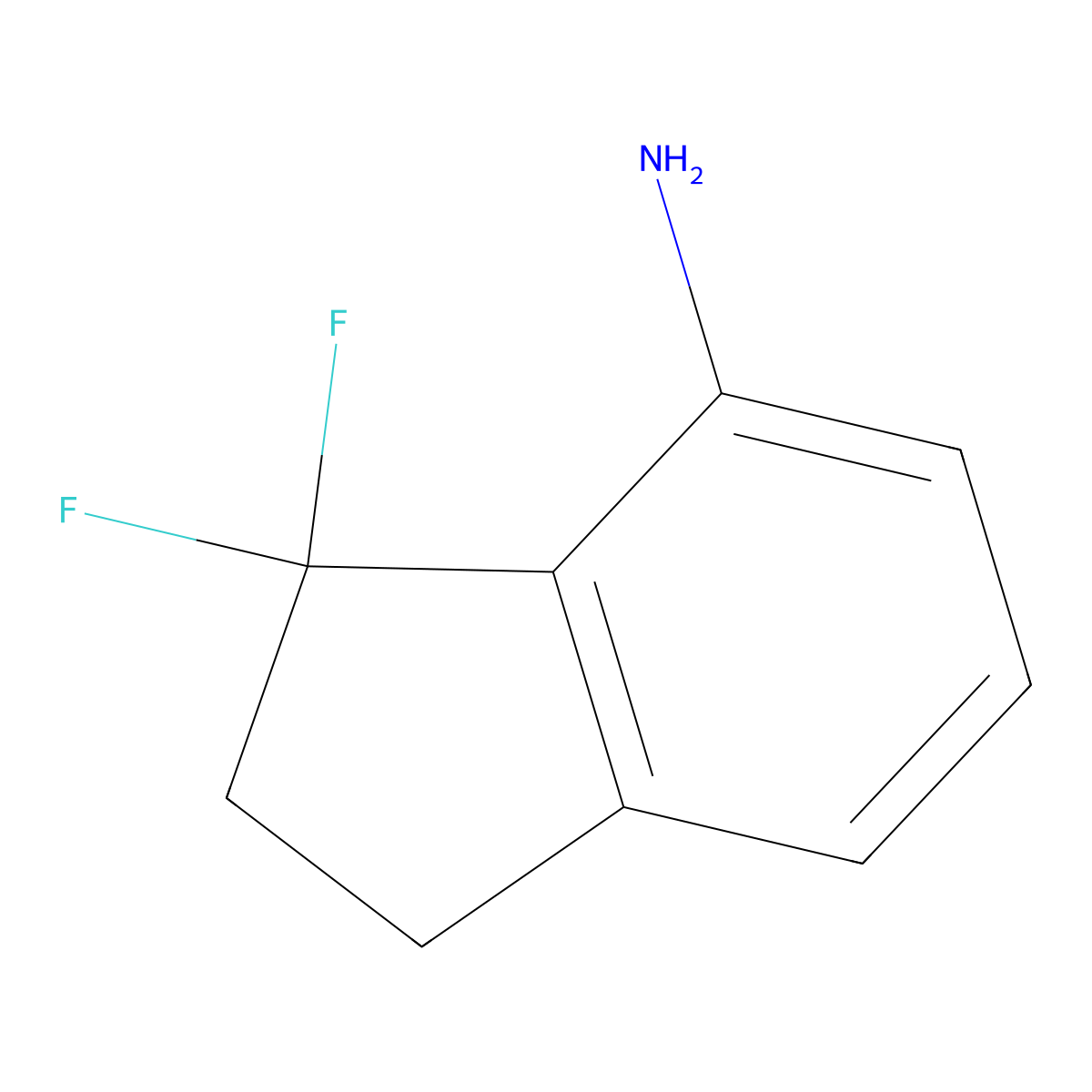 3,3-Difluoro-2,3-dihydro-1H-inden-4-amine molecular structure, CAS 1780632-66-7