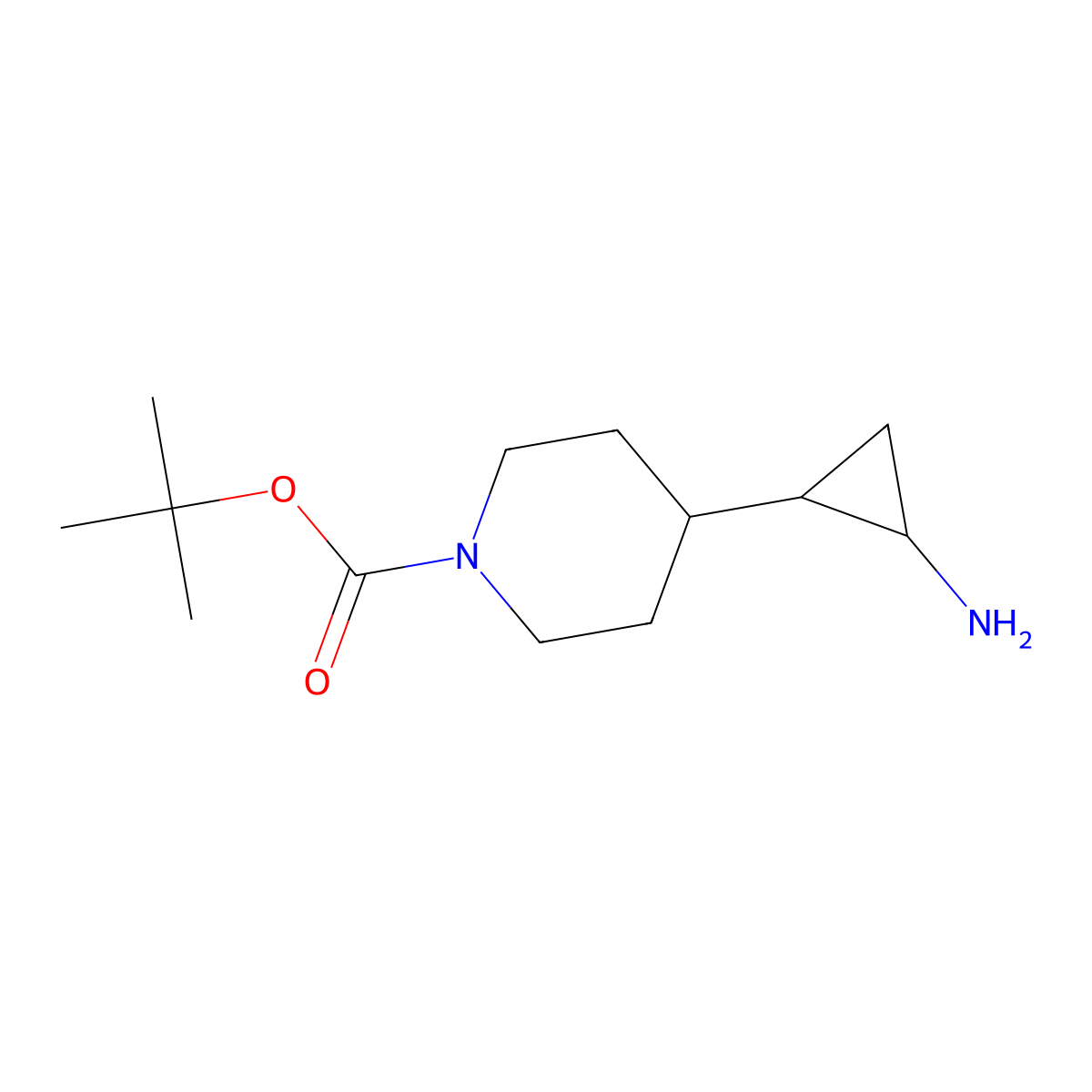 tert-Butyl 4-(2-aminocyclopropyl)piperidine-1-carboxylate molecular structure, CAS 1780635-03-1