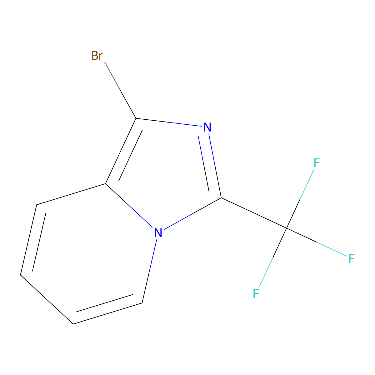 1-Bromo-3-(trifluoromethyl)imidazo[1,5-A]pyridine molecular structure, CAS 1780642-30-9