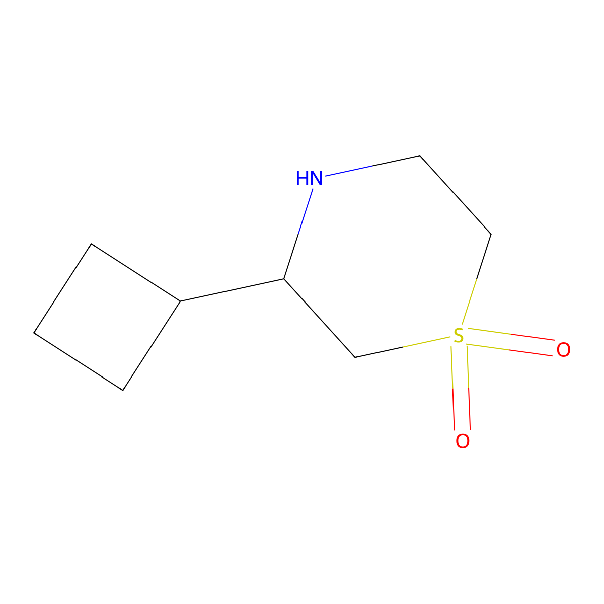 3-Cyclobutyl-1lambda6-thiomorpholine-1,1-dione molecular structure, CAS 1780649-13-9