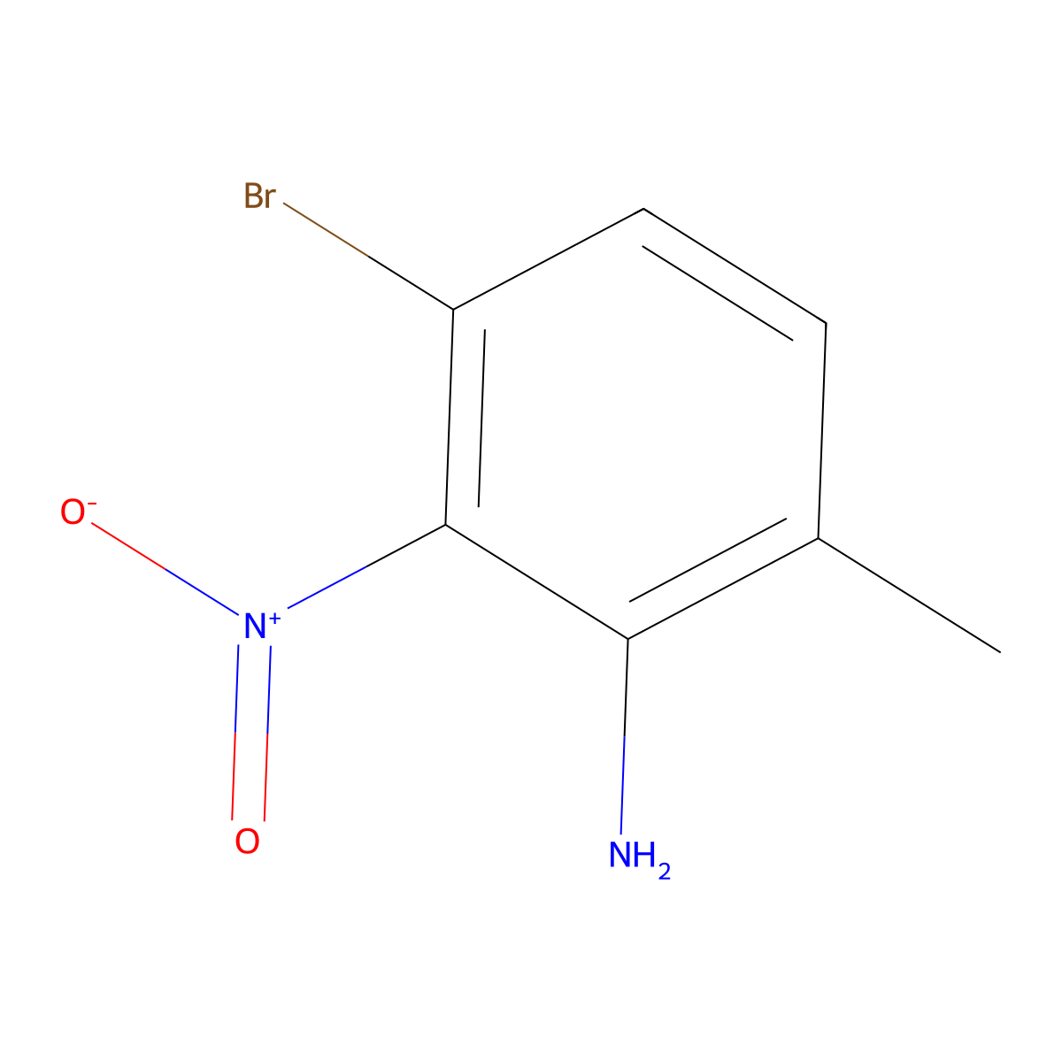 3-Bromo-6-methyl-2-nitroaniline molecular structure, CAS 1780649-49-1