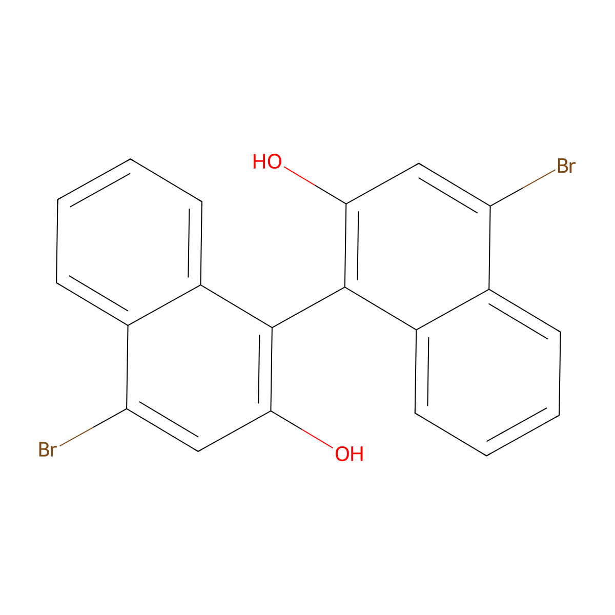 4,4'-Dibromo[1,1'-binaphthalene]-2,2'-diol molecular structure, CAS 178065-27-5