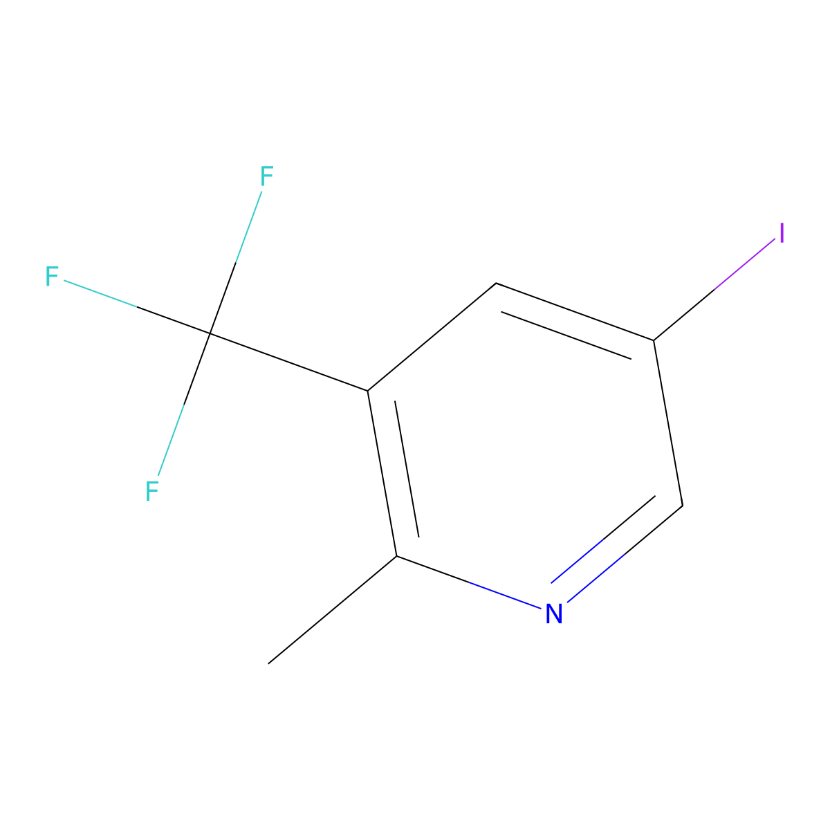 5-Iodo-2-methyl-3-(trifluoromethyl)pyridine molecular structure, CAS 1780650-07-8