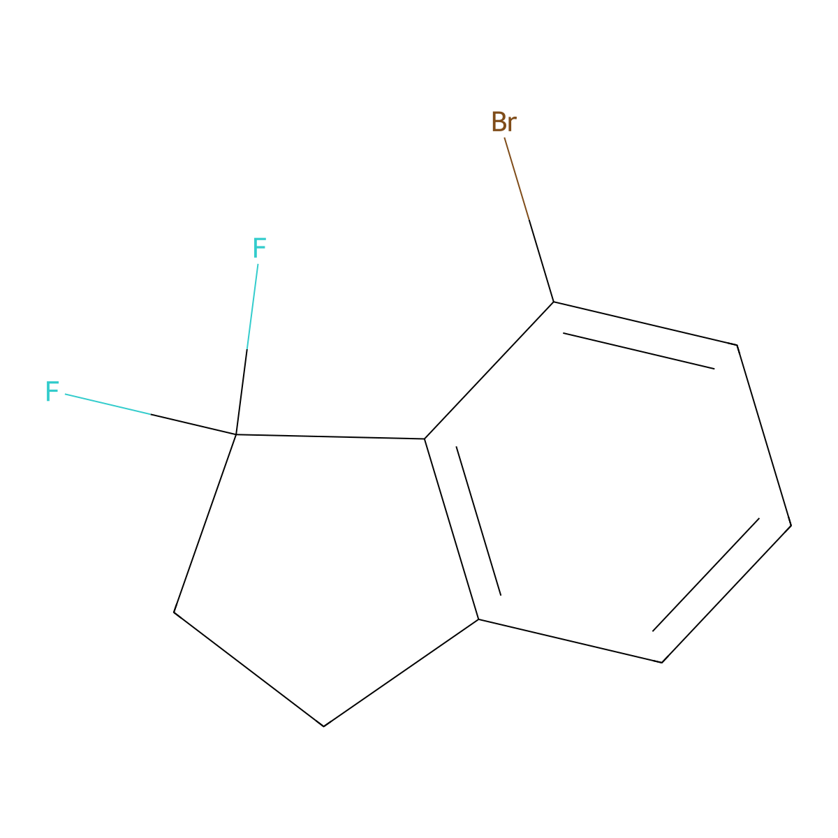 7-bromo-1,1-difluoro-2,3-dihydro-1H-indene molecular structure, CAS 1780650-67-0