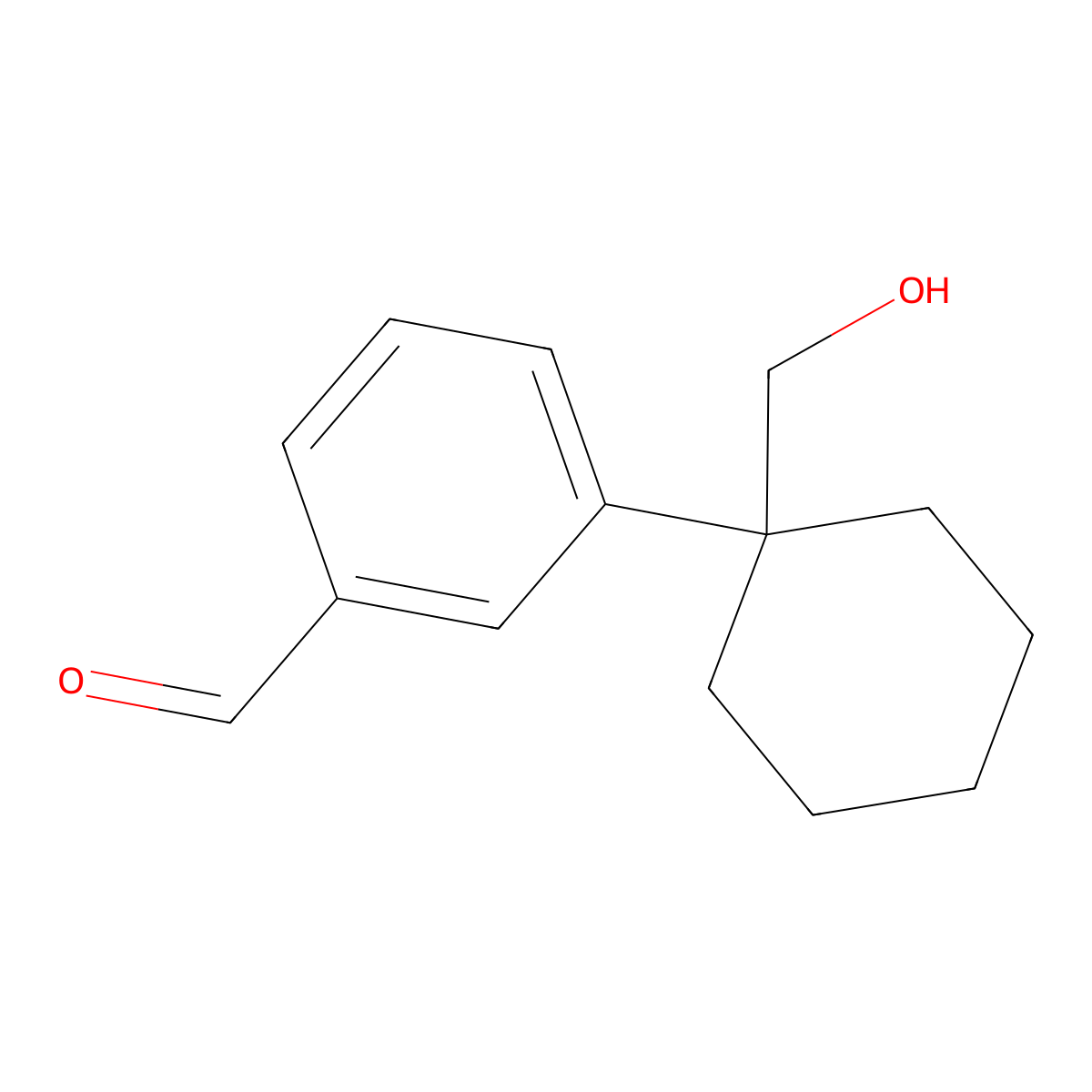 3-(1-(Hydroxymethyl)cyclohexyl)benzaldehyde molecular structure, CAS 1780650-83-0