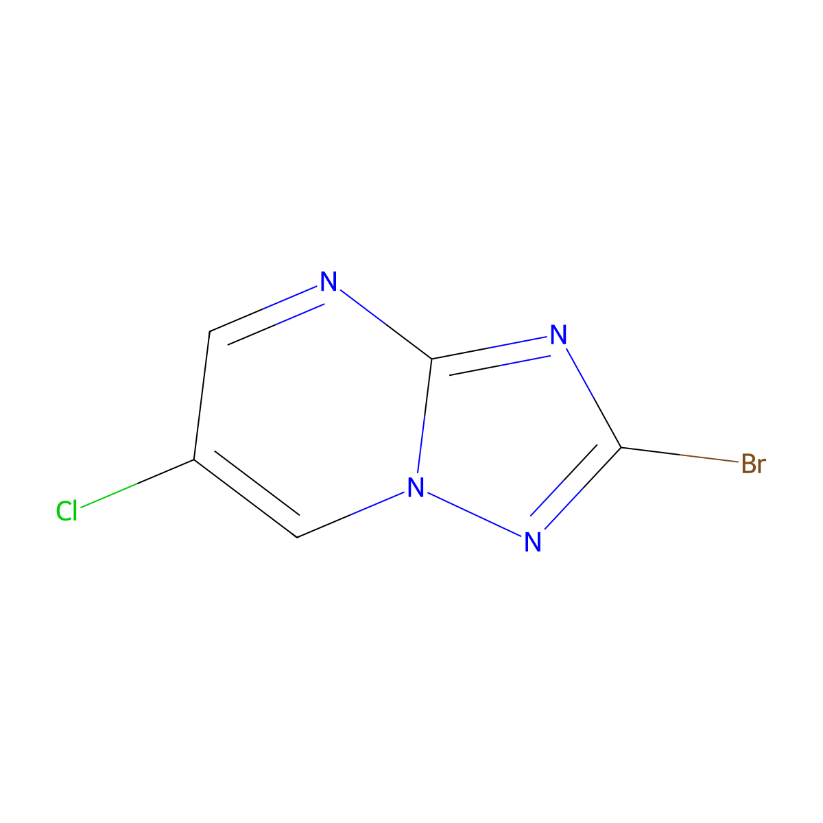 2-Bromo-6-chloro-[1,2,4]triazolo[1,5-a]pyrimidine molecular structure, CAS 1780651-75-3