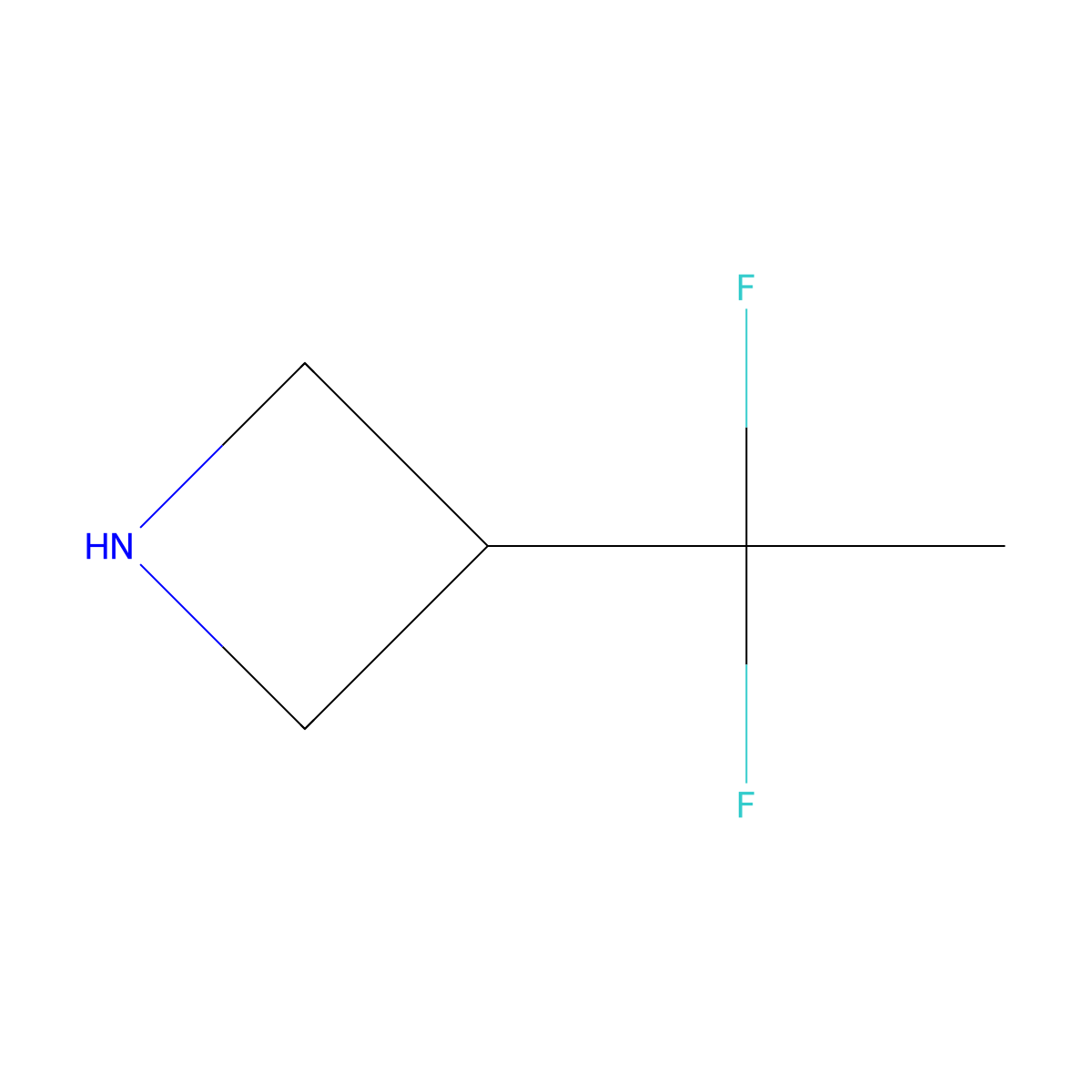 3-(1,1-Difluoroethyl)azetidine molecular structure, CAS 1780652-22-3