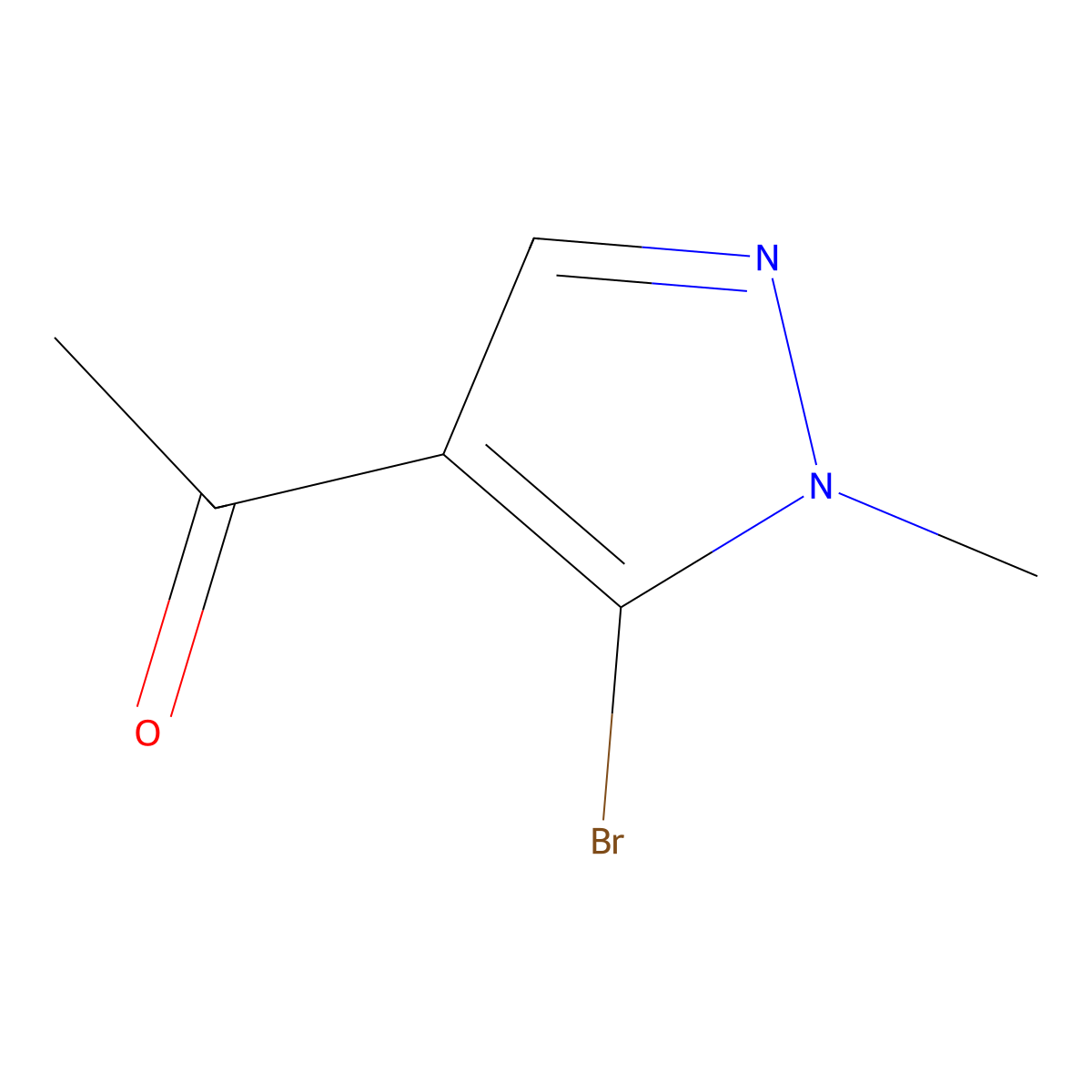 1-(5-Bromo-1-methyl-1H-pyrazol-4-yl)ethanone molecular structure, CAS 1780652-75-6