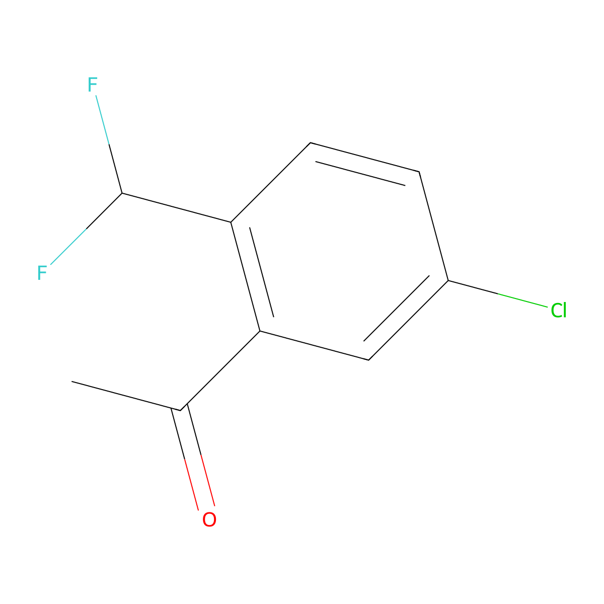 1-(5-Chloro-2-(difluoromethyl)phenyl)ethan-1-one molecular structure, CAS 1780653-16-8