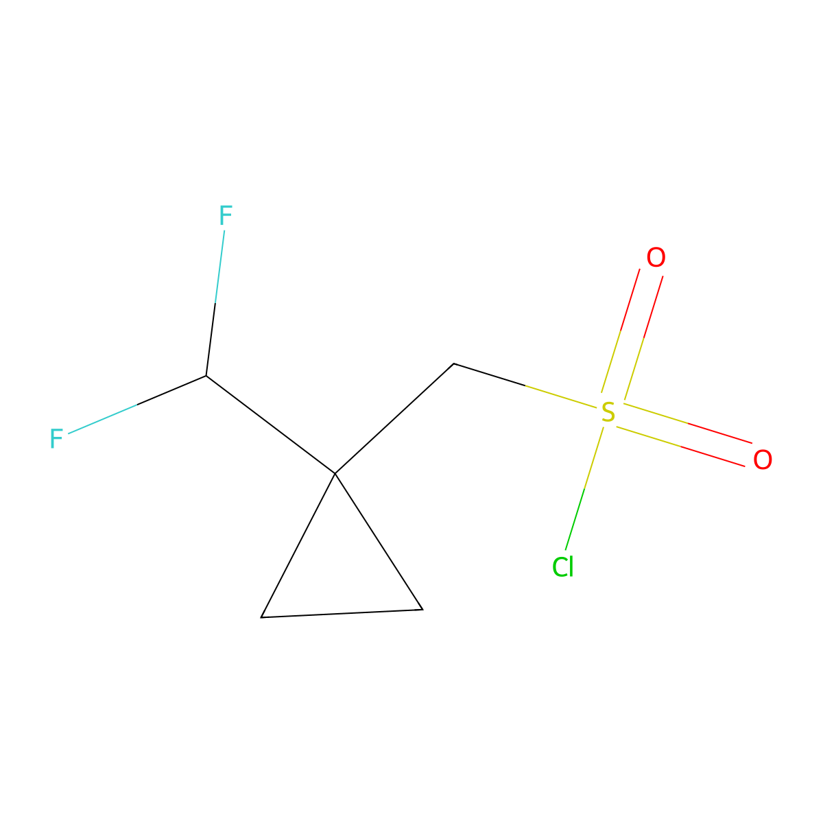 (1-(Difluoromethyl)cyclopropyl)methanesulfonyl chloride molecular structure, CAS 1780653-72-6