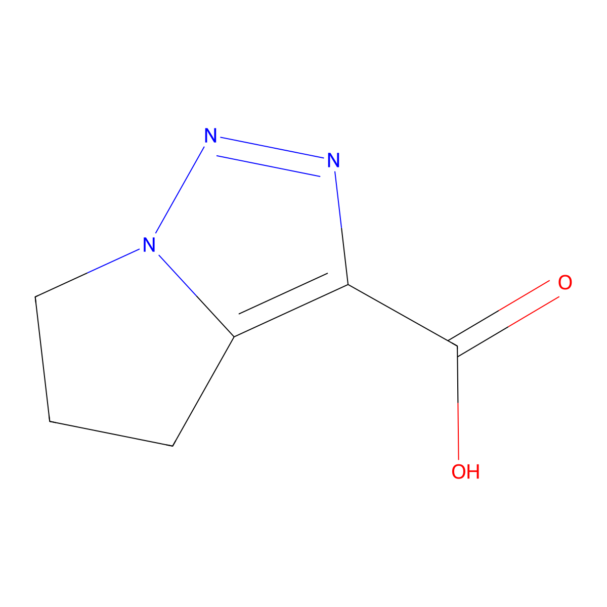 4H,5H,6H-pyrrolo(1,2-c)(1,2,3)triazole-3-carboxylic acid molecular structure, CAS 1780654-45-6