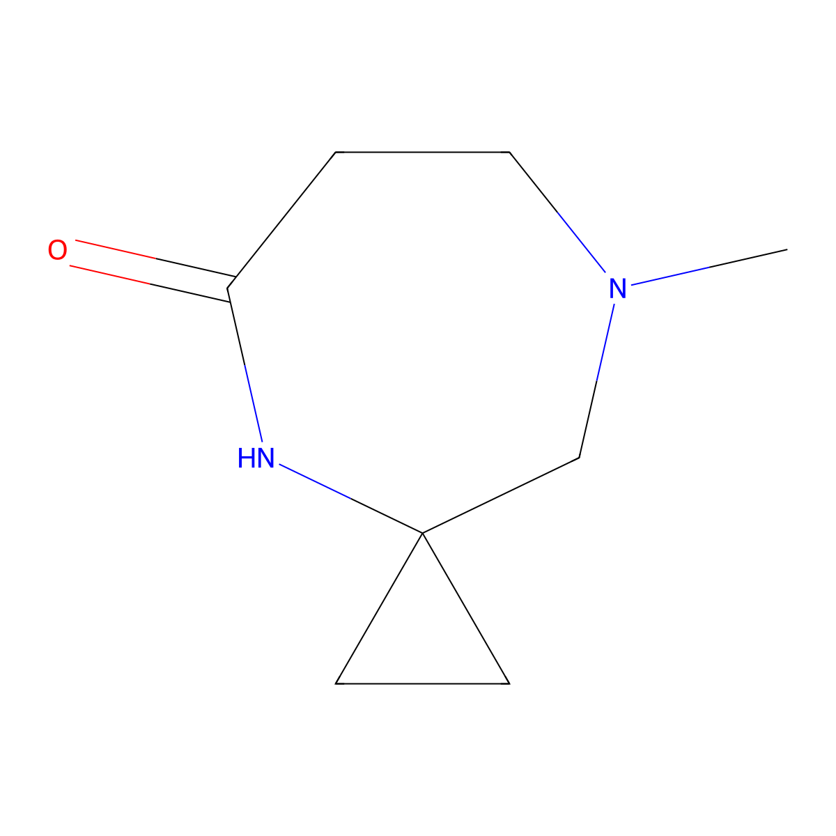 8-Methyl-4,8-diazaspiro[2.6]nonan-5-one molecular structure, CAS 1780656-61-2
