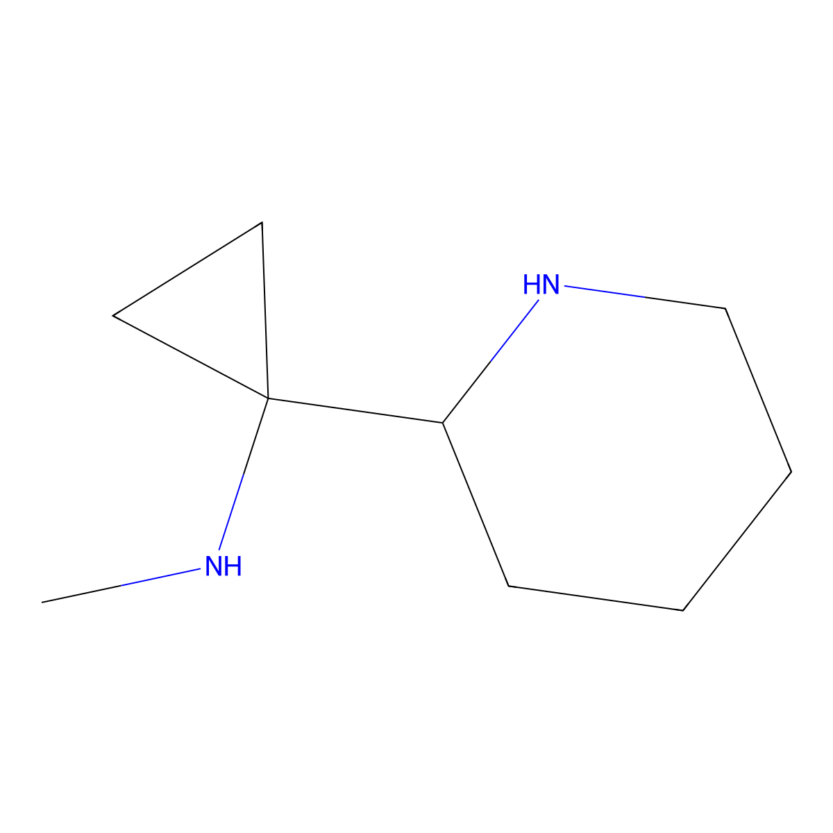 N-methyl-1-(piperidin-2-yl)cyclopropan-1-amine molecular structure, CAS 1780657-41-1