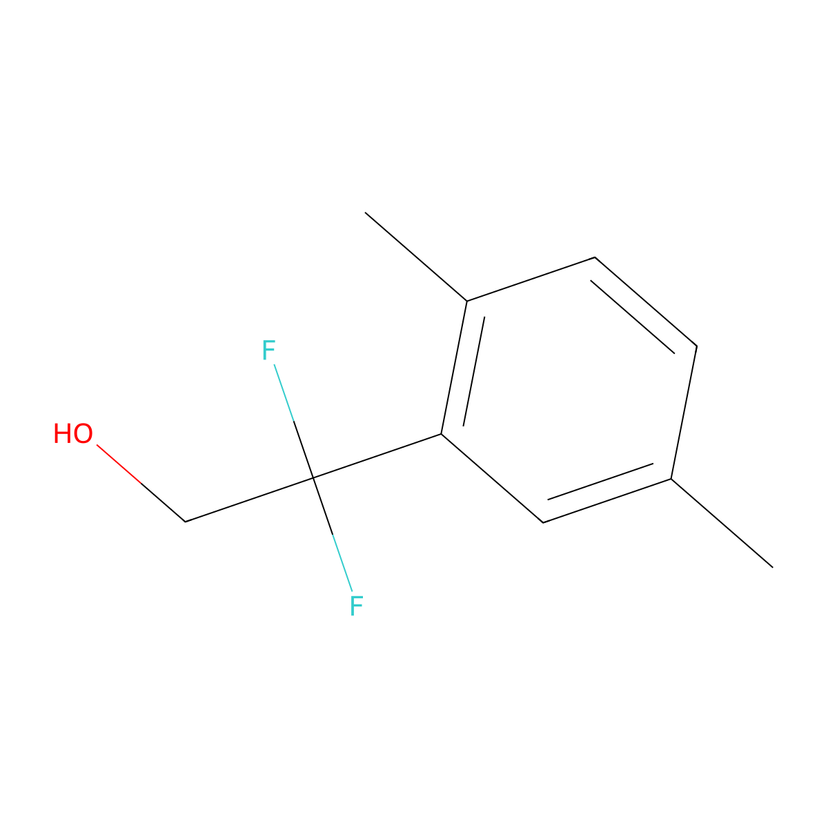 2-(2,5-Dimethylphenyl)-2,2-difluoroethan-1-ol molecular structure, CAS 1780658-45-8