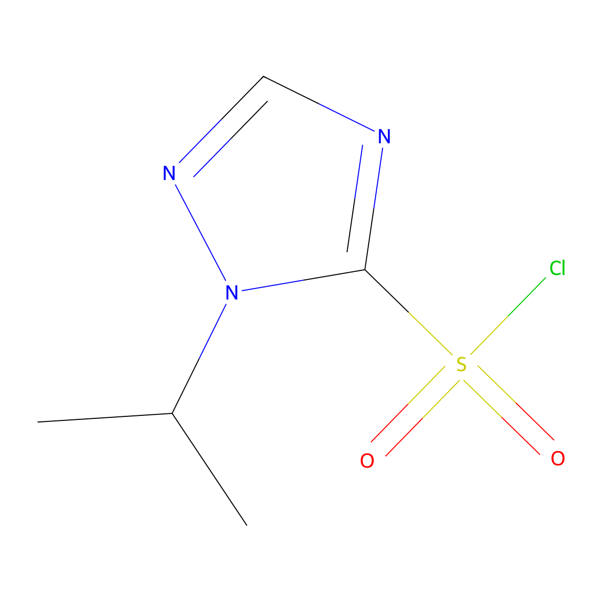 1-(propan-2-yl)-1H-1,2,4-triazole-5-sulfonyl chloride molecular structure, CAS 1780658-99-2