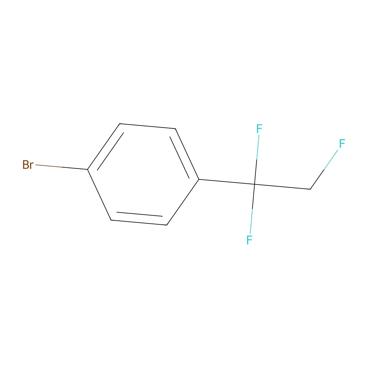 1-Bromo-4-(1,1,2-trifluoroethyl)benzene molecular structure, CAS 1780659-01-9