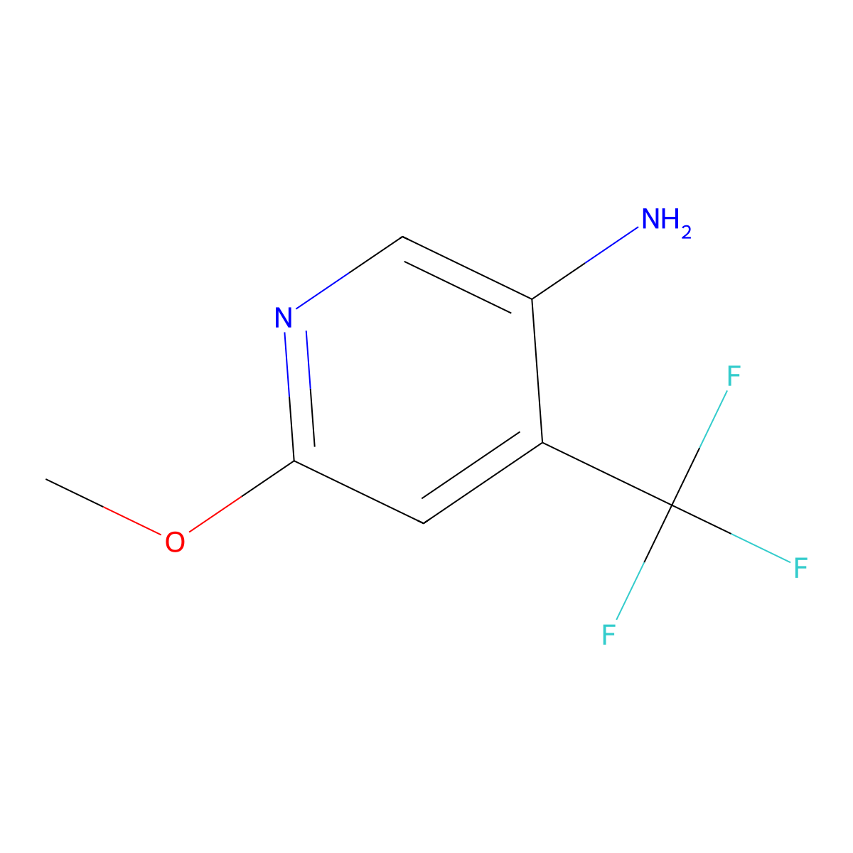 5-Amino-2-methoxy-4-(trifluoromethyl)pyridine molecular structure, CAS 1780667-91-5
