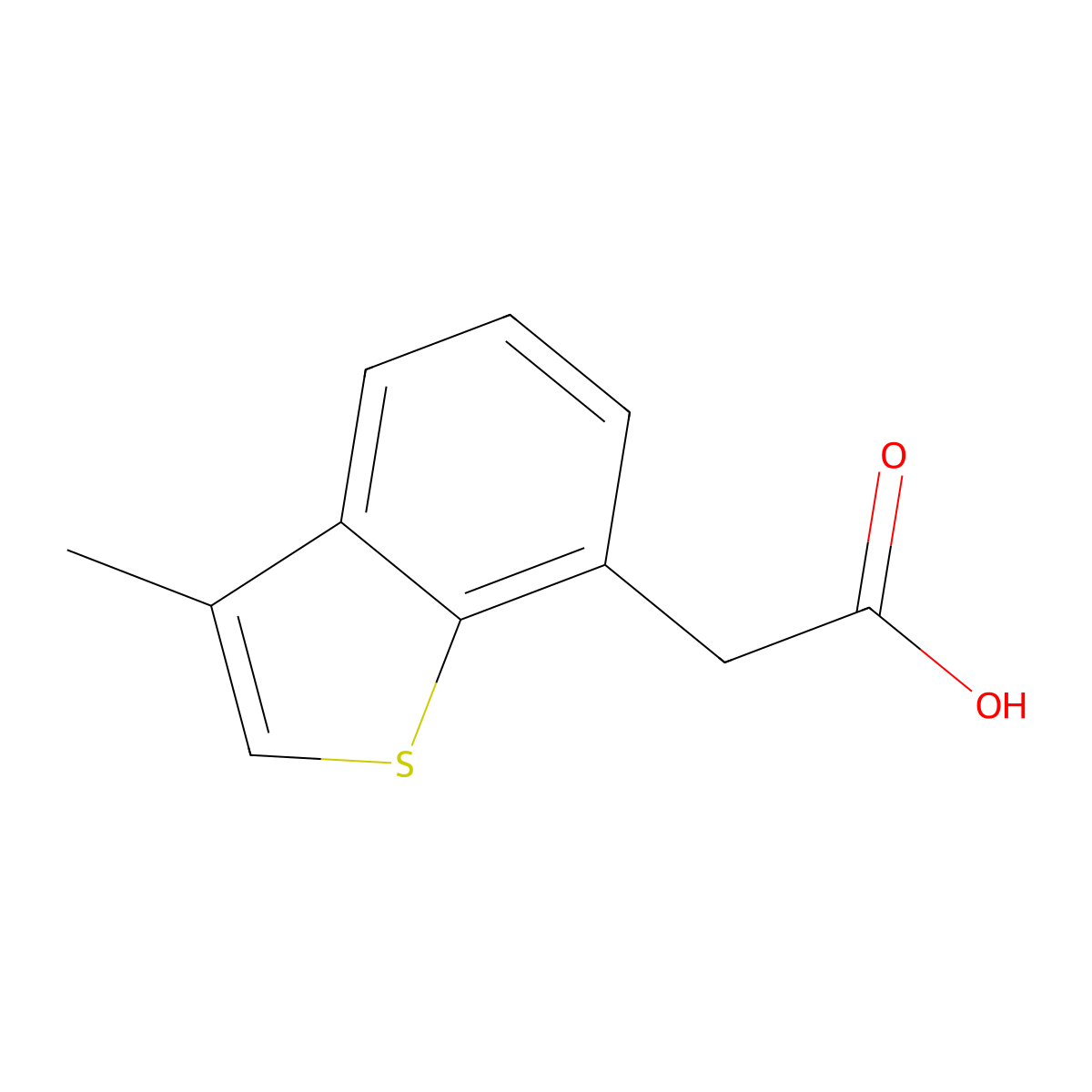 2-(3-Methyl-1-benzothiophen-7-yl)acetic acid molecular structure, CAS 1780670-87-2