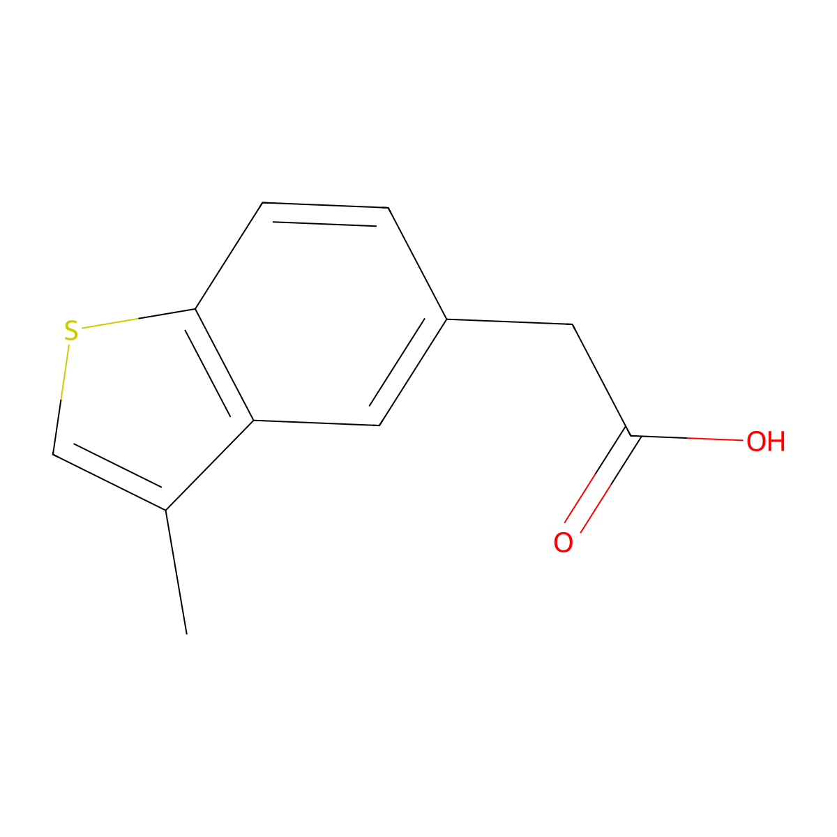 2-(3-Methyl-1-benzothiophen-5-yl)acetic acid molecular structure, CAS 1780670-95-2