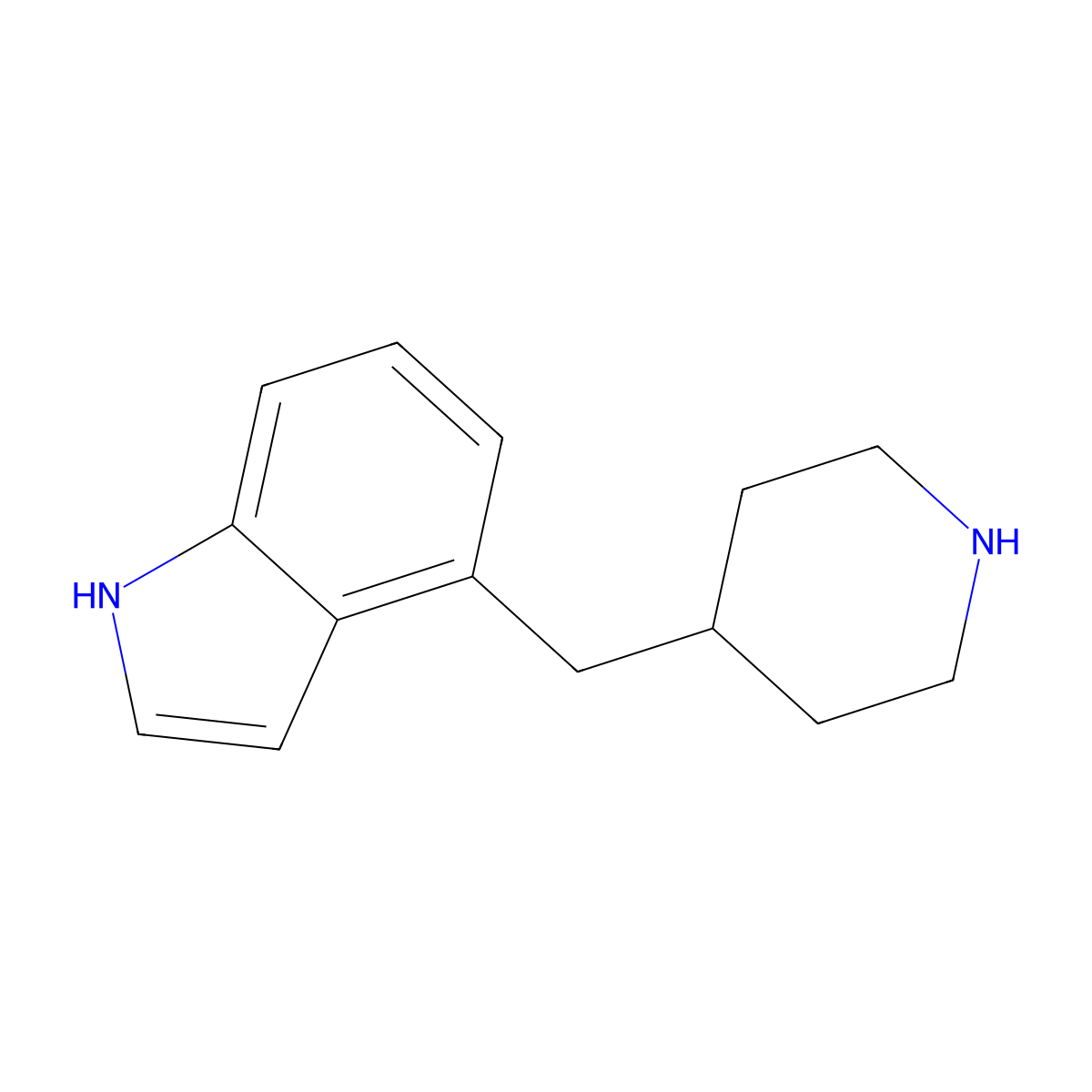 4-[(piperidin-4-yl)methyl]-1H-indole molecular structure, CAS 1780672-74-3