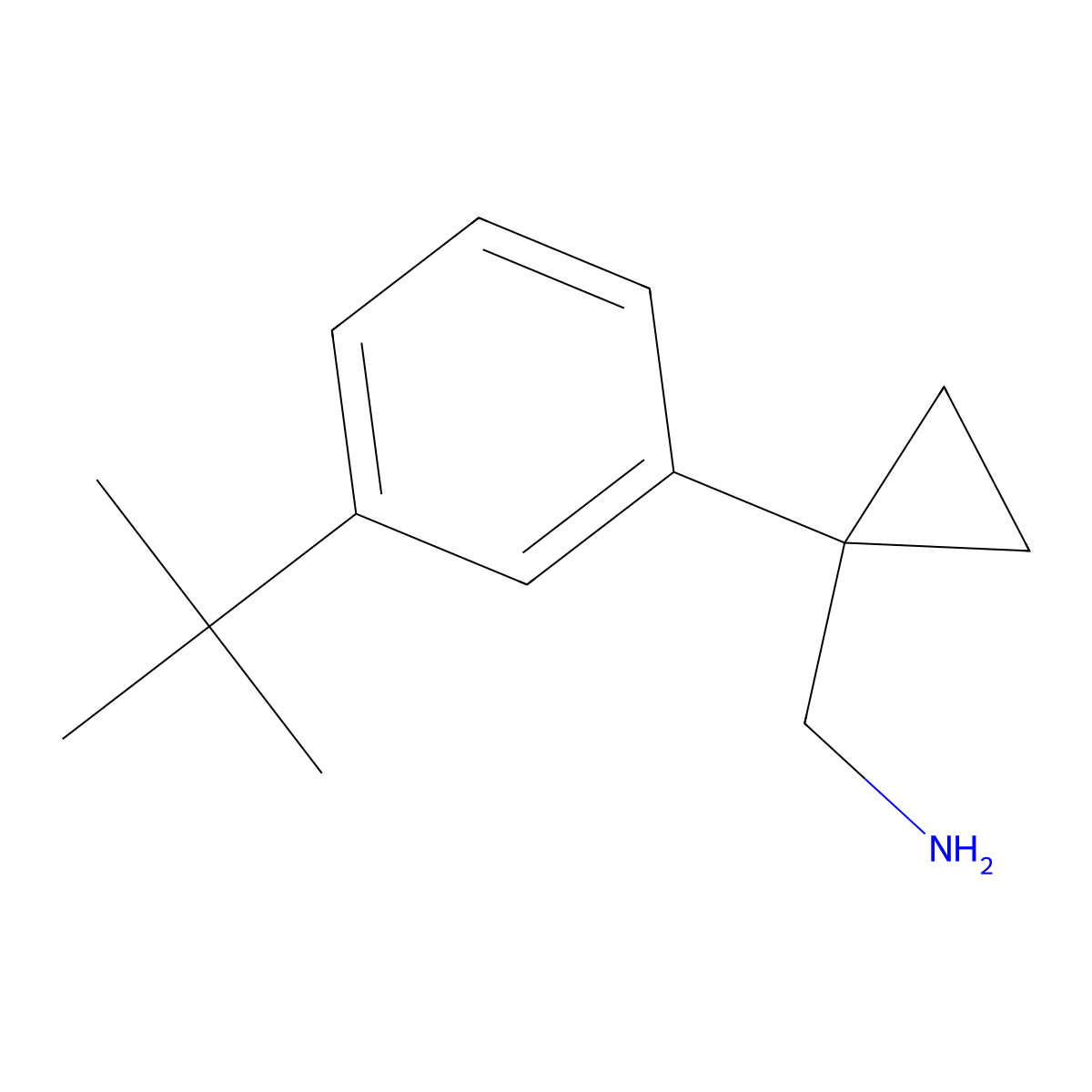 [1-(3-Tert-butylphenyl)cyclopropyl]methanamine molecular structure, CAS 1780673-35-9