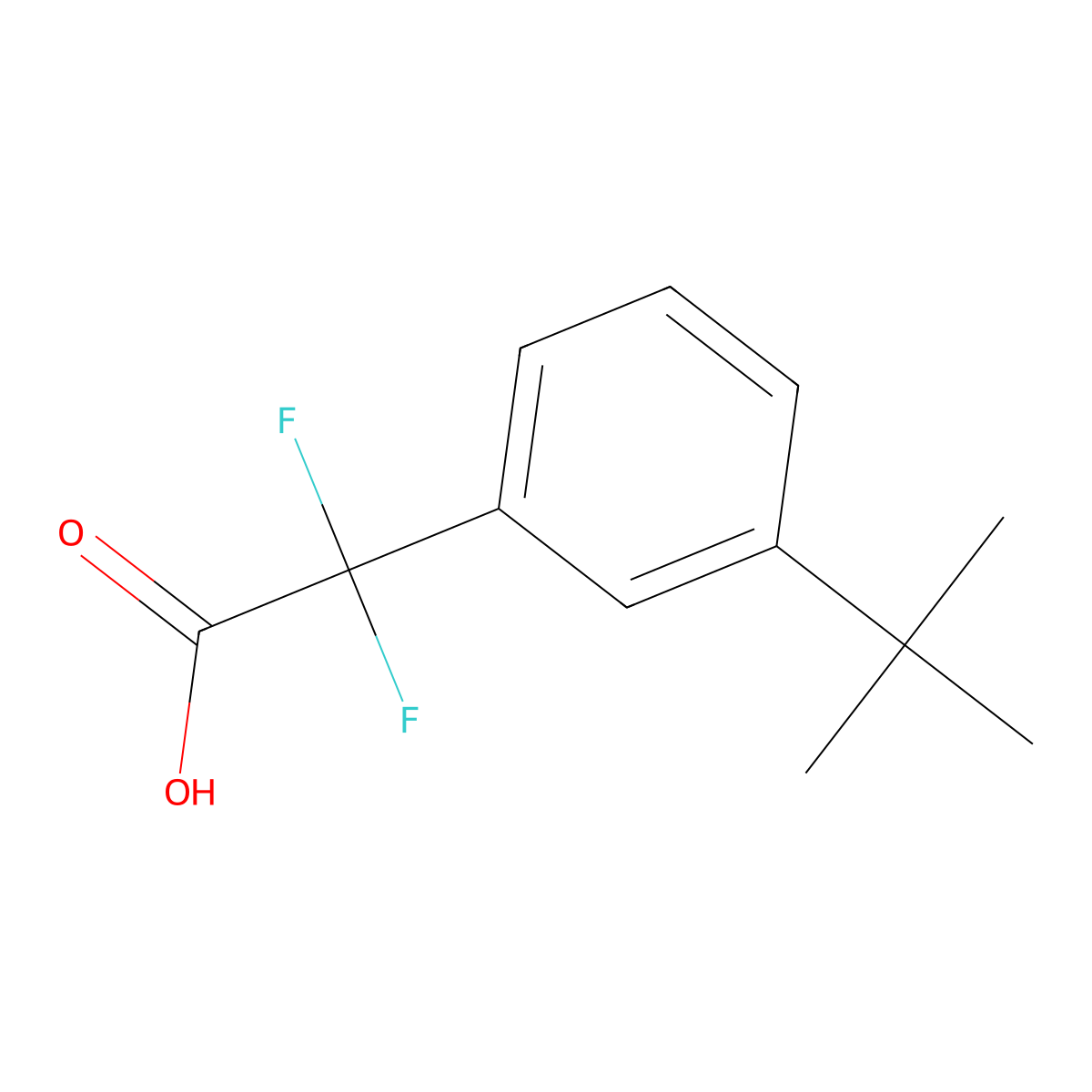 2-(3-Tert-butylphenyl)-2,2-difluoroacetic acid molecular structure, CAS 1780675-17-3