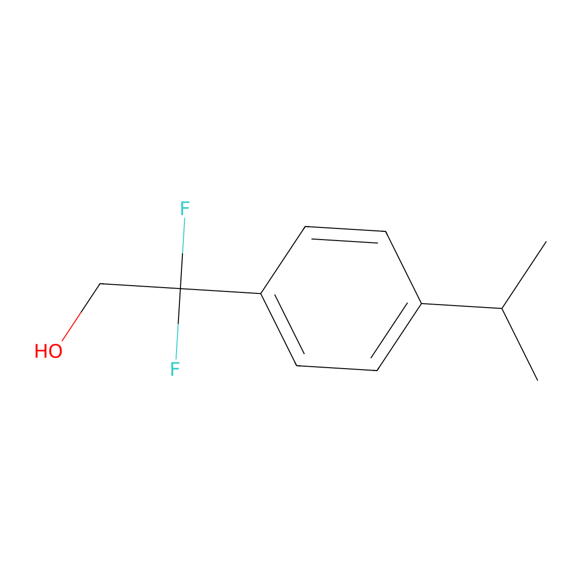 2,2-Difluoro-2-(4-isopropylphenyl)ethanol molecular structure, CAS 1780675-34-4