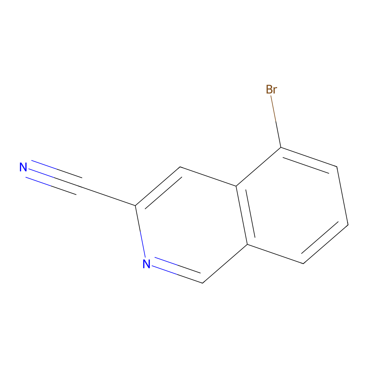5-Bromoisoquinoline-3-carbonitrile molecular structure, CAS 1780677-65-7