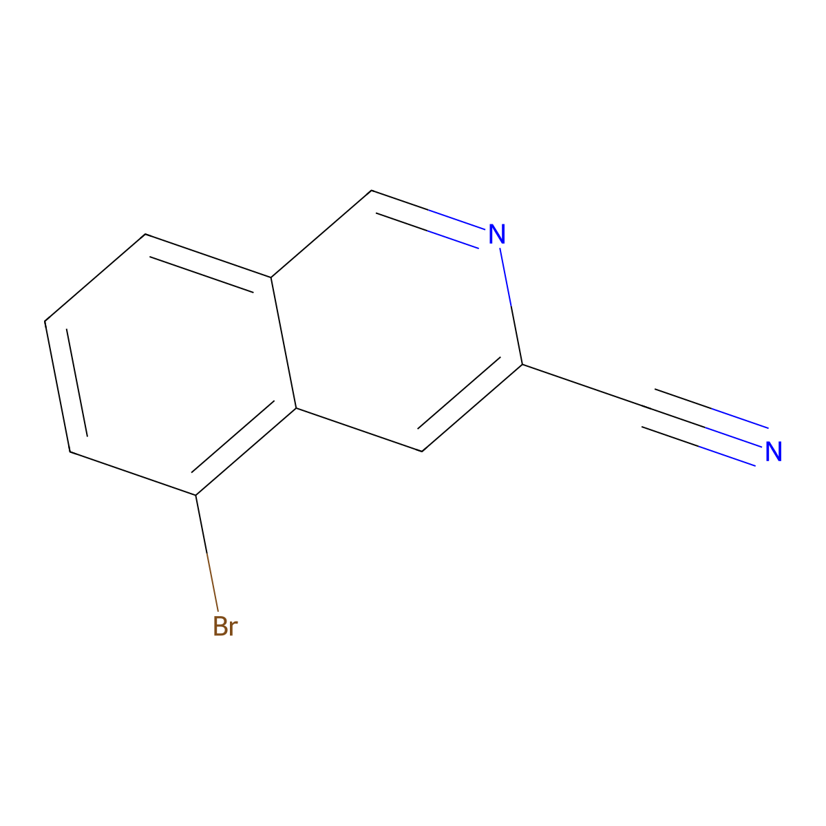 5-Bromoisoquinoline-3-carbonitrile molecular structure, CAS 1780677-65-7