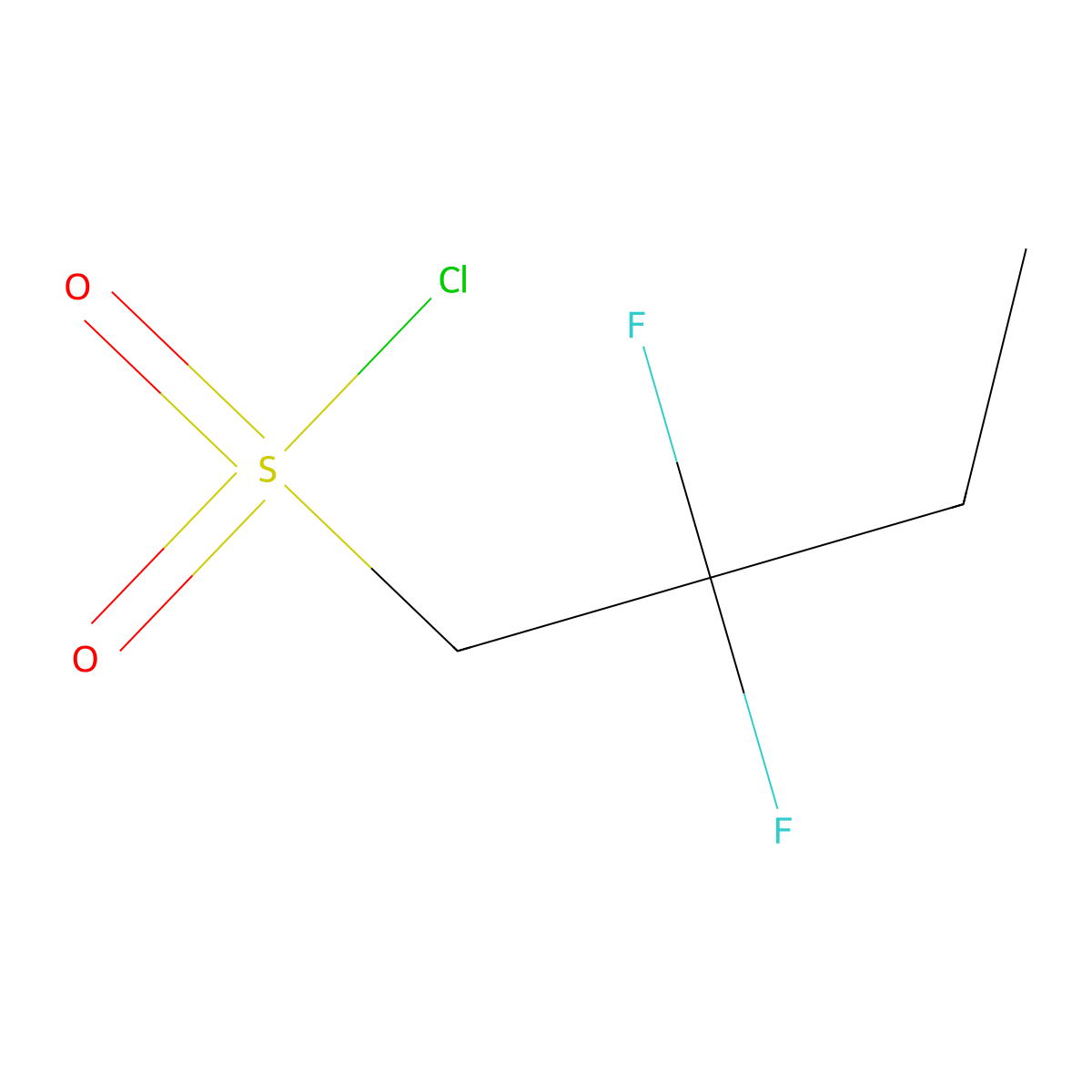 2,2-Difluorobutane-1-sulfonyl chloride molecular structure, CAS 1780685-02-0