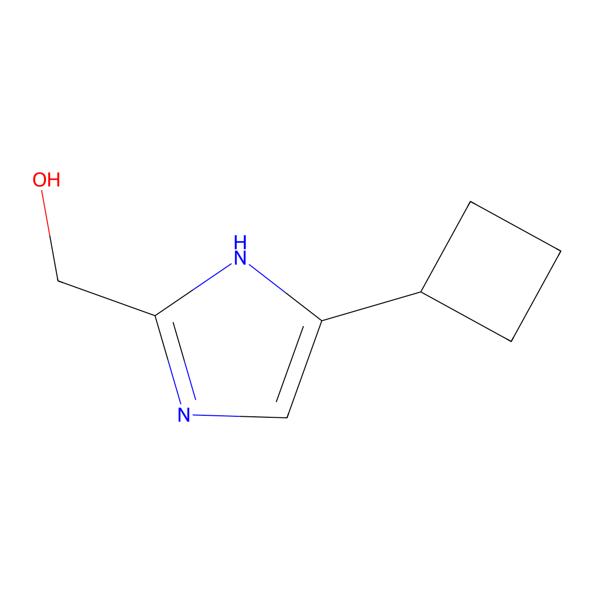 (4-cyclobutyl-1H-imidazol-2-yl)methanol molecular structure, CAS 1780687-86-6