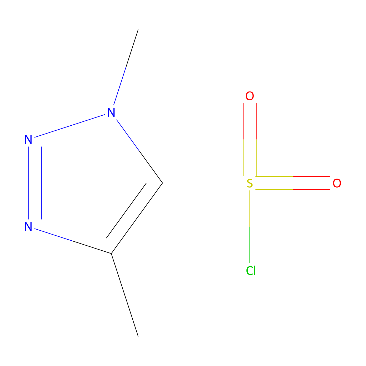 dimethyl-1H-1,2,3-triazole-5-sulfonyl chloride molecular structure, CAS 1780688-94-9