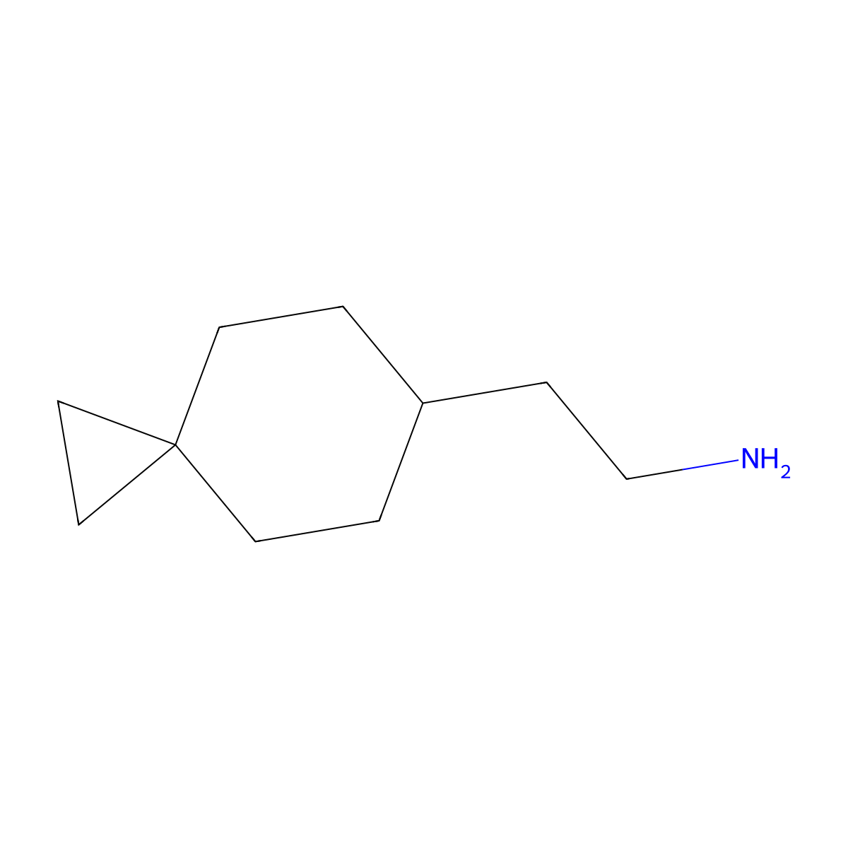 2-{Spiro[2.5]octan-6-yl}ethan-1-amine molecular structure, CAS 1780689-32-8