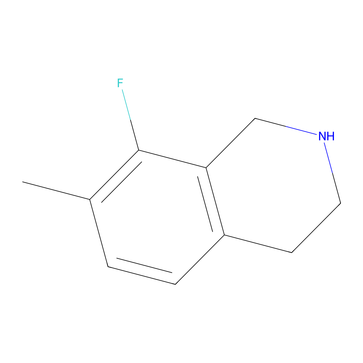 8-Fluoro-7-methyl-1,2,3,4-tetrahydroisoquinoline molecular structure, CAS 1780693-53-9