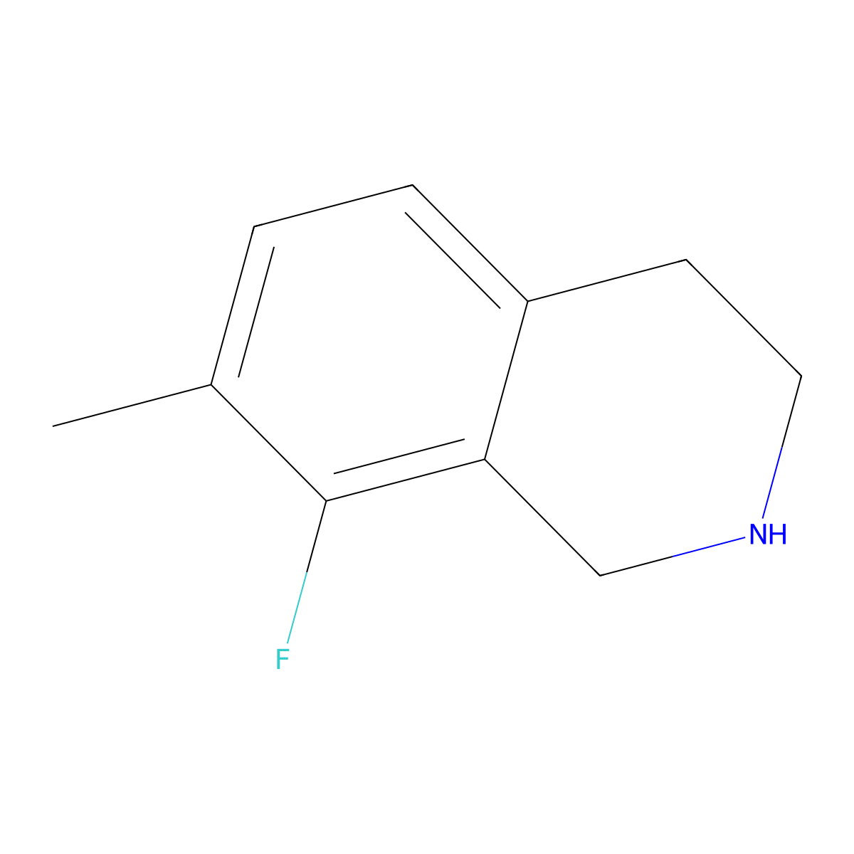 8-Fluoro-7-methyl-1,2,3,4-tetrahydroisoquinoline molecular structure, CAS 1780693-53-9