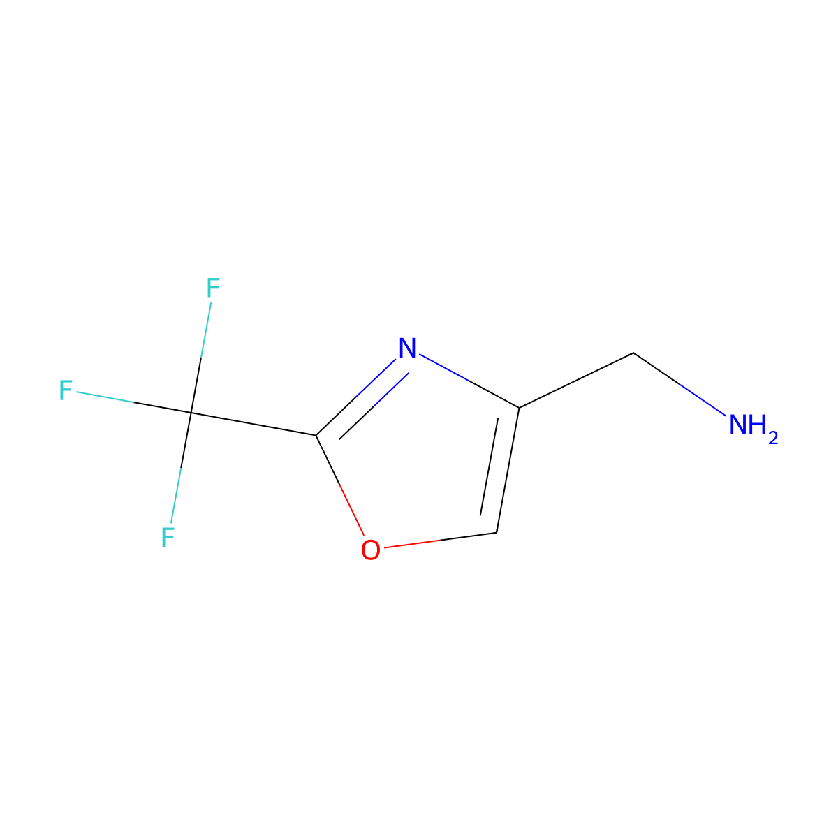 (2-(Trifluoromethyl)-1,3-oxazol-4-yl)methanamine molecular structure, CAS 1780694-01-0