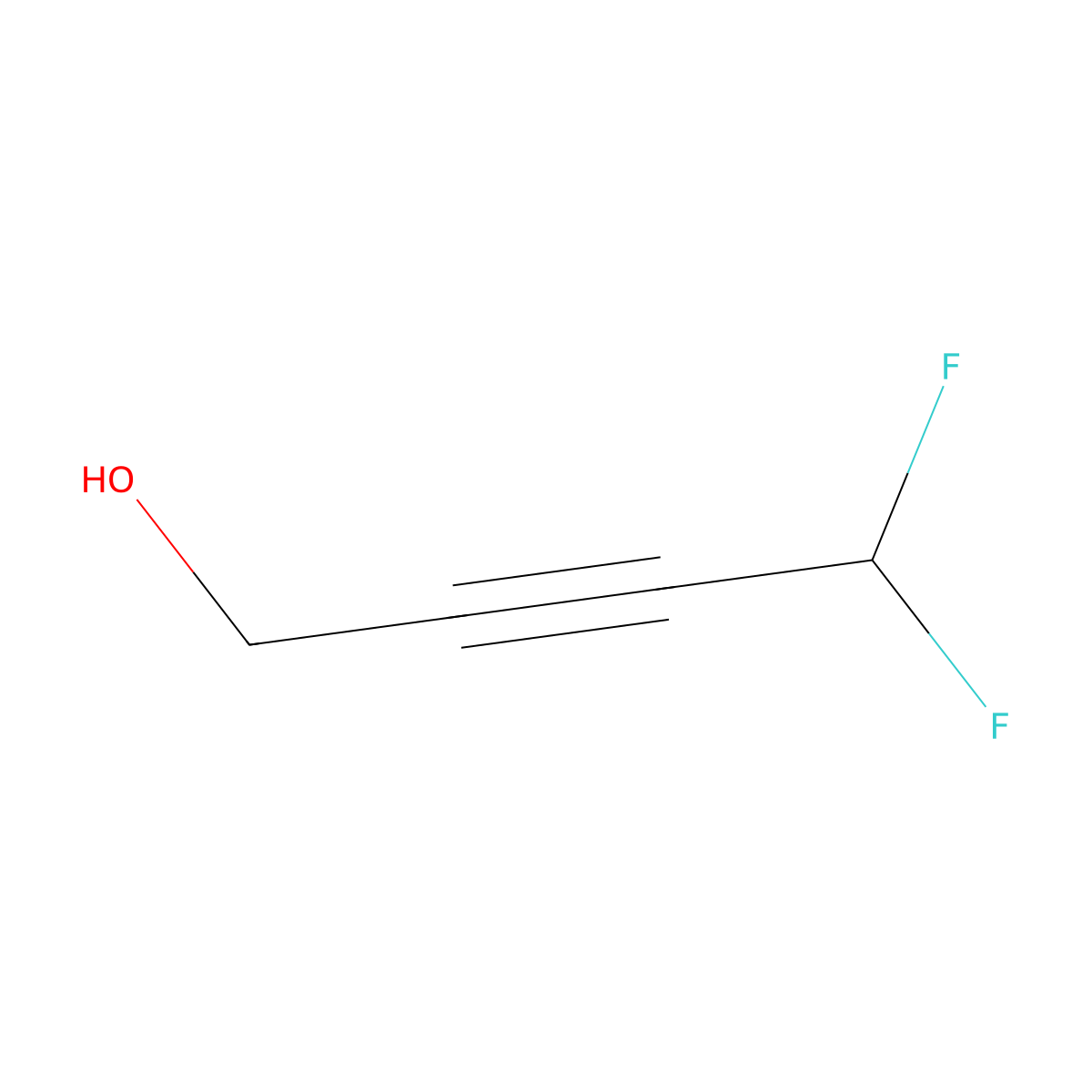 4,4-Difluorobut-2-YN-1-OL molecular structure, CAS 1780698-33-0