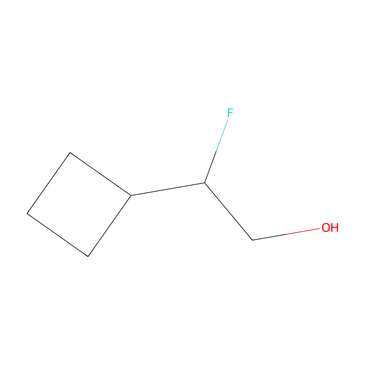 2-Cyclobutyl-2-fluoroethan-1-ol molecular structure, CAS 1780699-35-5