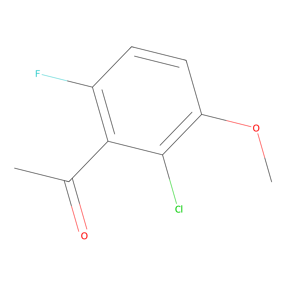 1-(2-Chloro-6-fluoro-3-methoxyphenyl)ethanone molecular structure, CAS 1780699-75-3