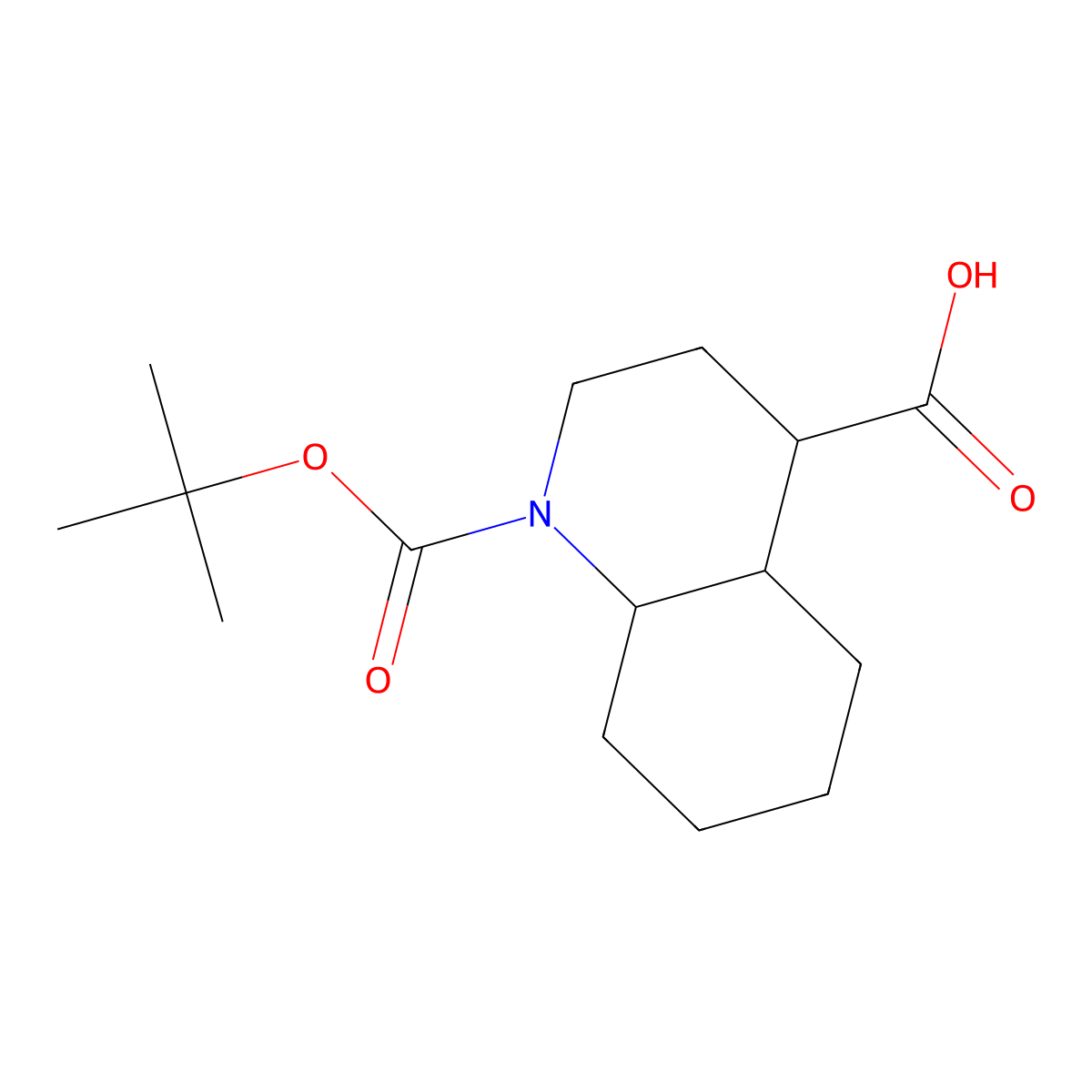 1-[(Tert-butoxy)carbonyl]-decahydroquinoline-4-carboxylic acid molecular structure, CAS 1780701-65-6