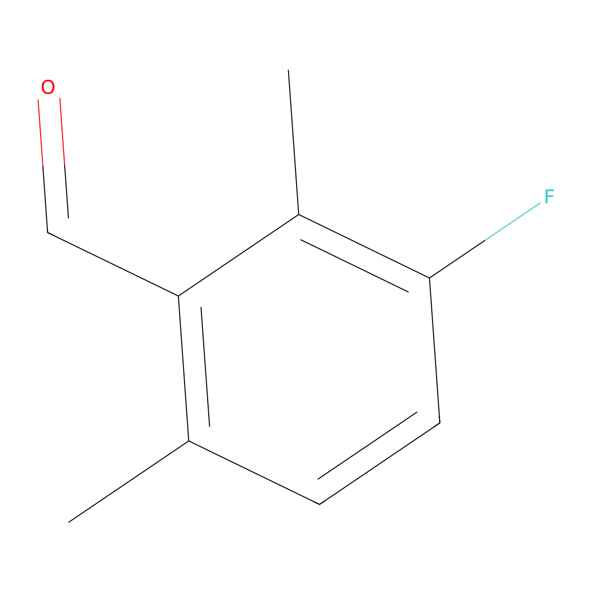 3-Fluoro-2,6-dimethylbenzaldehyde molecular structure, CAS 1780701-72-5