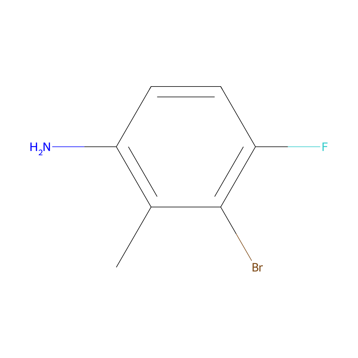 3-Bromo-4-fluoro-2-methylaniline molecular structure, CAS 1780701-91-8