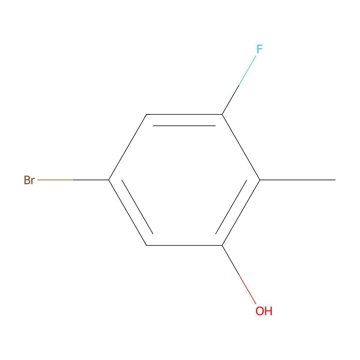 5-Bromo-3-fluoro-2-methylphenol molecular structure, CAS 1780702-51-3