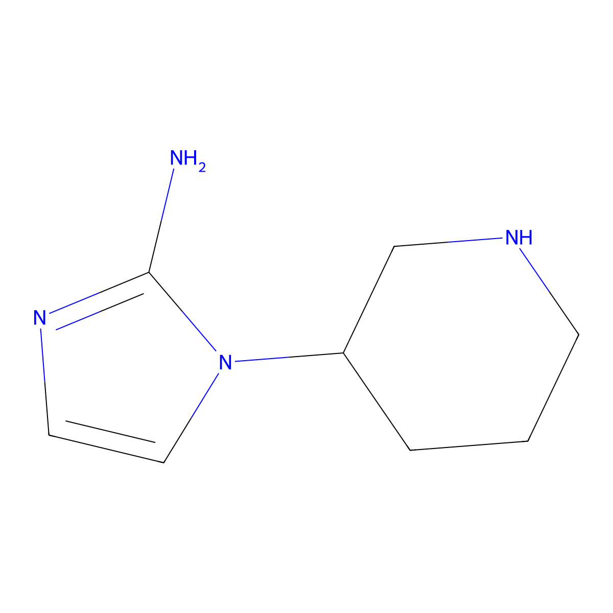1-(piperidin-3-yl)-1H-imidazol-2-amine molecular structure, CAS 1780703-93-6