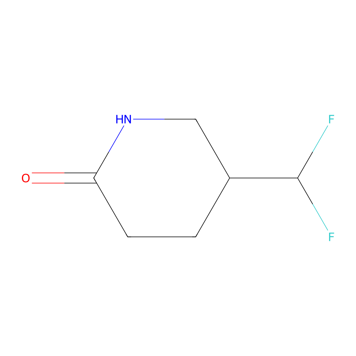 5-(Difluoromethyl)piperidin-2-one molecular structure, CAS 1780709-06-9